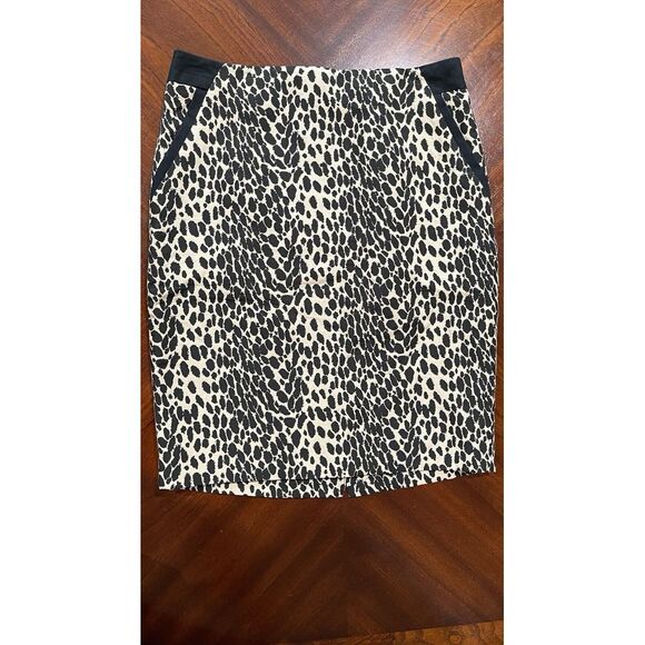 Outback Red animal print pencil skirt with side pockets‎ & back slit size 4 - Picture 5 of 11